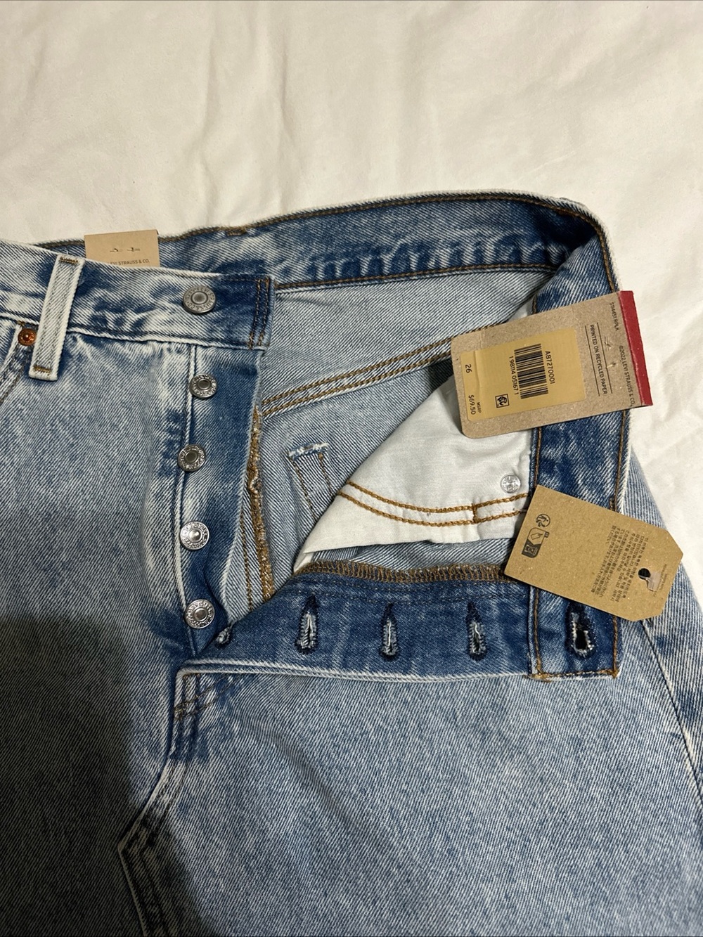 Levi's Light Blue Denim Skirt with Patch Logo - Picture 7 of 13